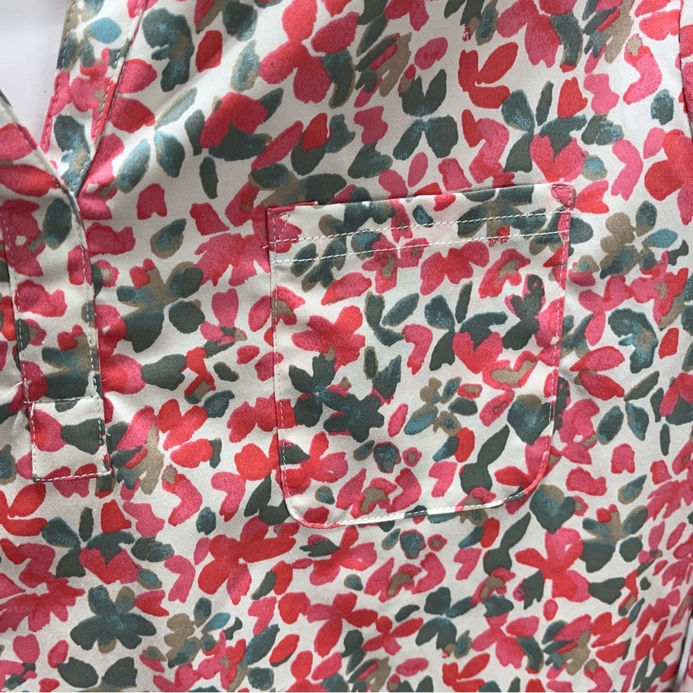 💋NWOT💋 Appleseed’s Pink And Green Floral Tunic Pullover  Size M - Picture 4 of 7